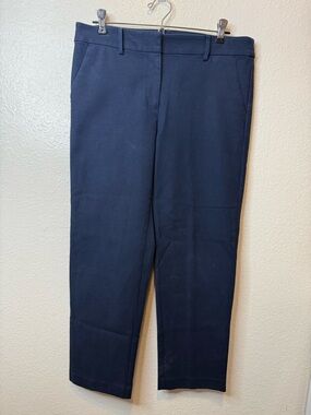 Loft The Rivera Slim Navy Cropped Slacks Size 6 Business Casual Workwear Capsule